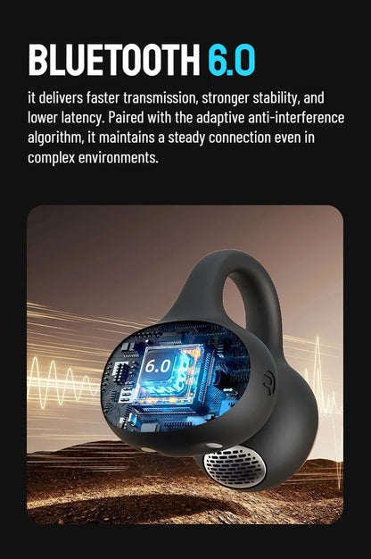 Clip On Wireless Earphones With Noise Reduction And Intelligent Positioning For Comfortable And Stable Communication