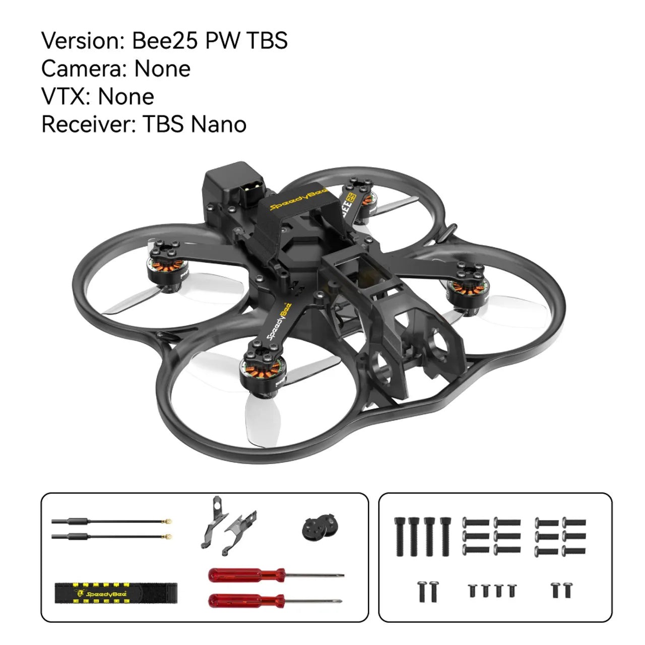 SpeedyBee BEE25 power 2.5-inch with F405 AIO FC Built-in LED ELRS 2.4G/TBS CRSF Nano Receiver for FPV Freestyle