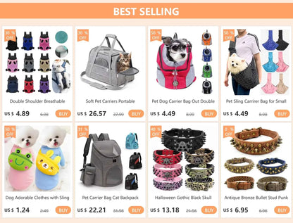 Pet Dog Carrier Backpack Double Shoulder Travel Bag Mesh Breathable Nylon