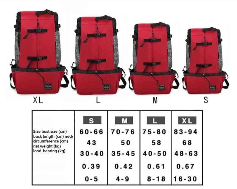 Breathable Adjustable Washable Pet Backpack Carrier For Medium Dogs Polyester