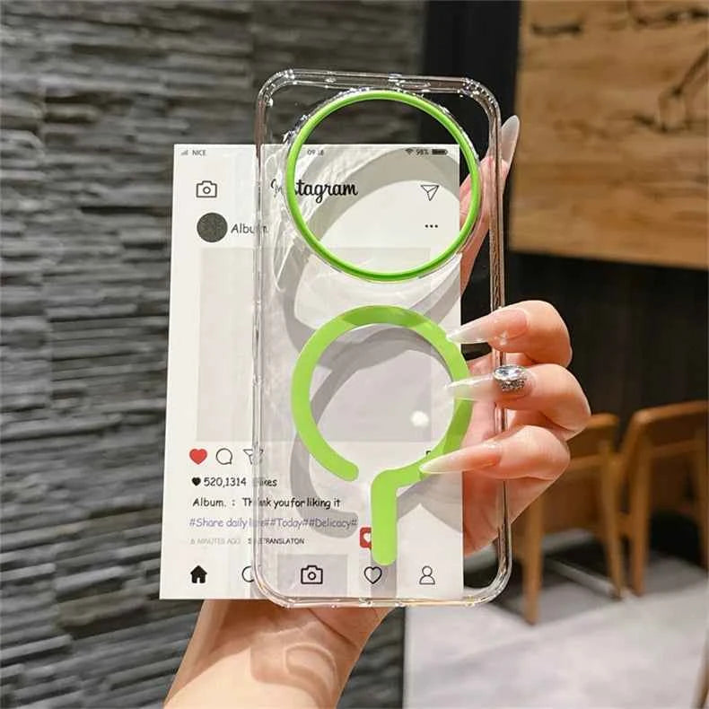 For Honor Magic 8 Pro Case MagSafe Magnetic Transparent Hard Phone Back Cover For Mgaic8 8Pro 5G Slim Shell Bumper