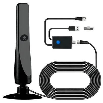 Portable HDTV Antenna Digital HD Aerial HD Digital Smart TV Antenna with Amplifier HDTV-T2 Quick Response Indoor Outdoor Antenna