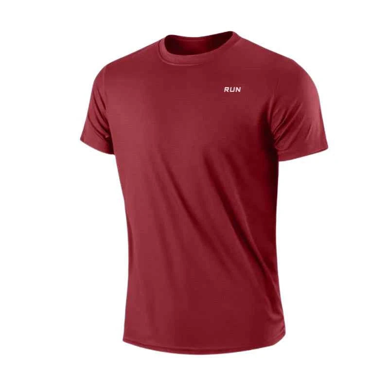 Men's Quick Dry Short Sleeve Gym Tee Moisture Wicking Round Neck Lightweight