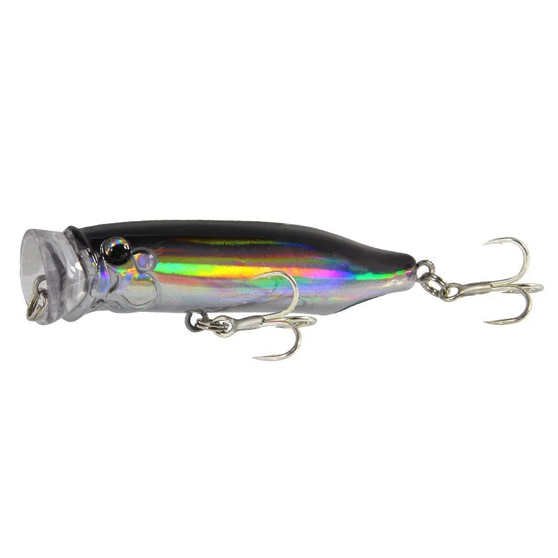 7cm Popper Lure 9.4G Topwater Plastic Swimbait For Perch Fishing Tackle
