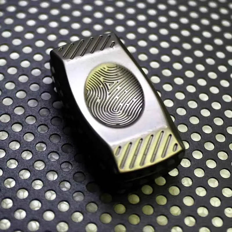 Fingerprint Magnetic Haptic Slider EDC Fidget Toy Metal ADHD Anxiety Relief