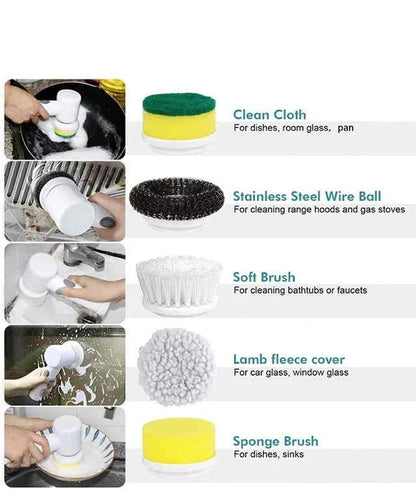 Household Cordless Spin Scrubber Multipurpose Cleaning Brush  Kitchen Gadgets Hair Brushes Bathroom Broom Toilet Electric Mops