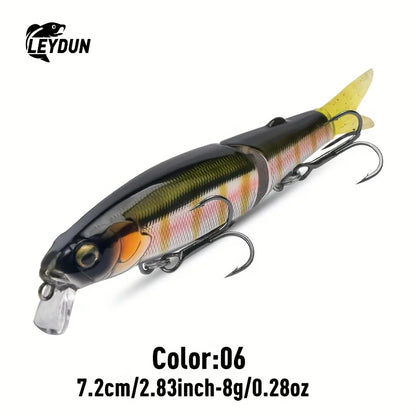 LEYDUN 72mm Minnow Fishing Lure 8g Hard Body Swimbaits Bass Pike