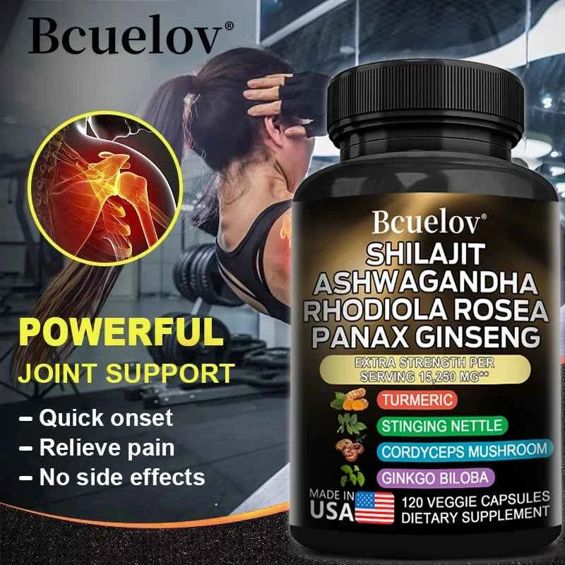 8 In 1 Shilajit Himalaya Capsules With Ashwagandha Rhodiola Panax Ginseng Brain