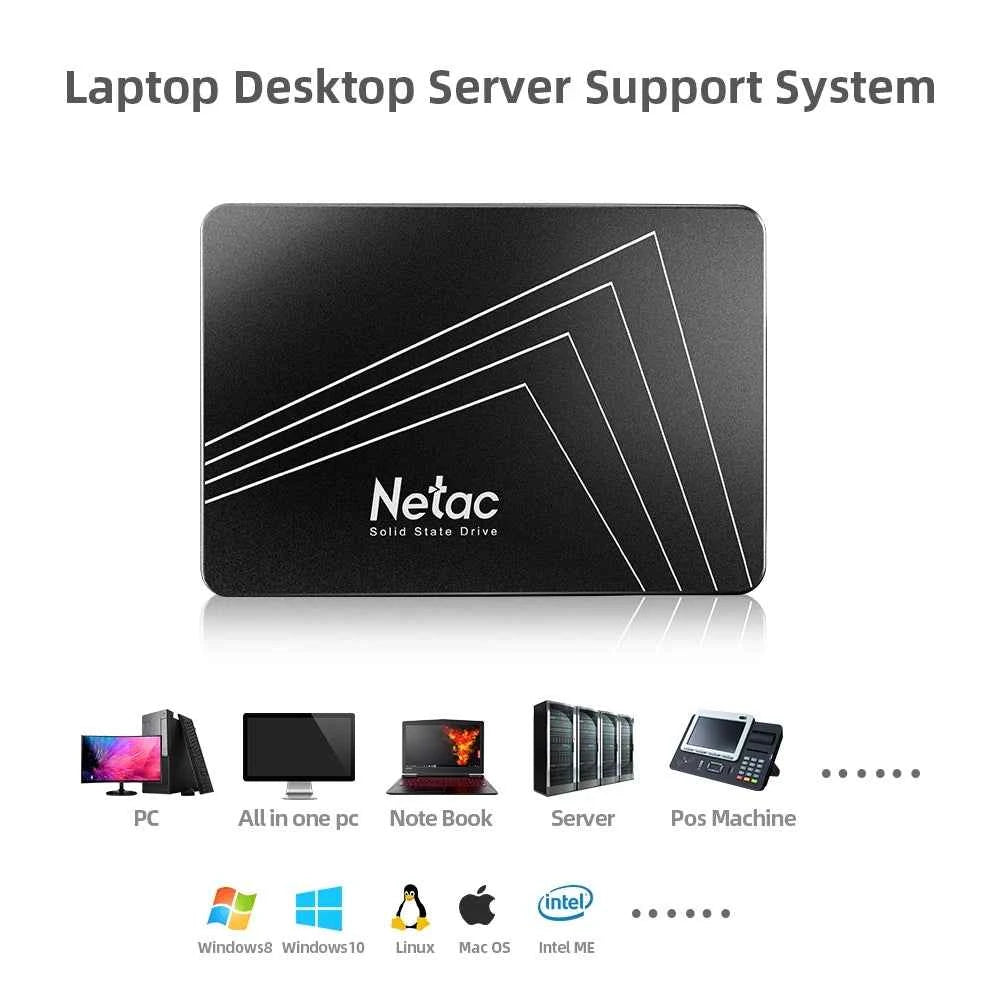 Netac 2.5 Inch SATA III SSD AHCI 128GB 256GB 512GB 1TB 2TB 4TB