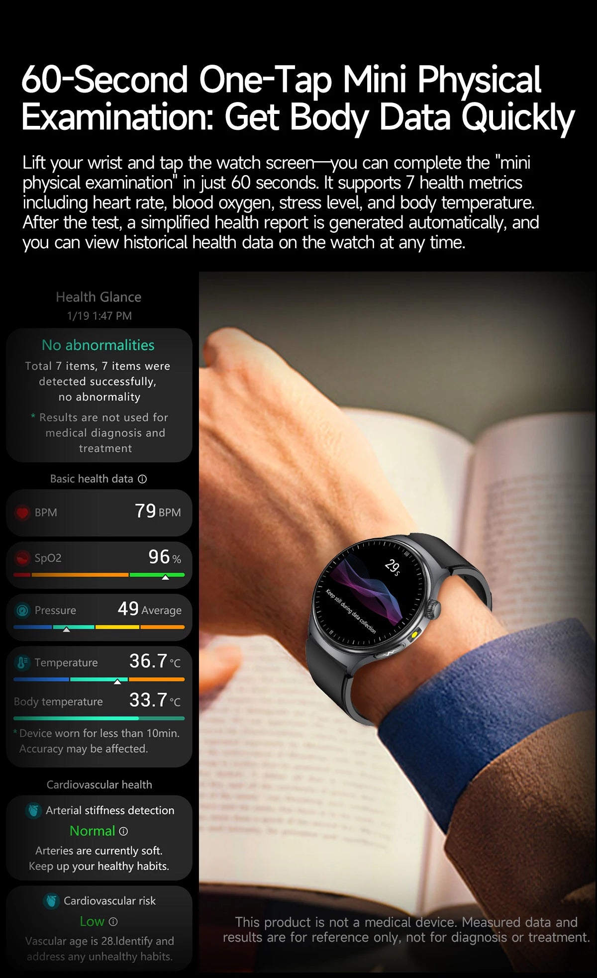 2026 New upgrade Health Check Smart Watch ECG Blood Lipid Uric Acid Body Fat BP Sport Waterproof HD Call Smart Watch Man Women