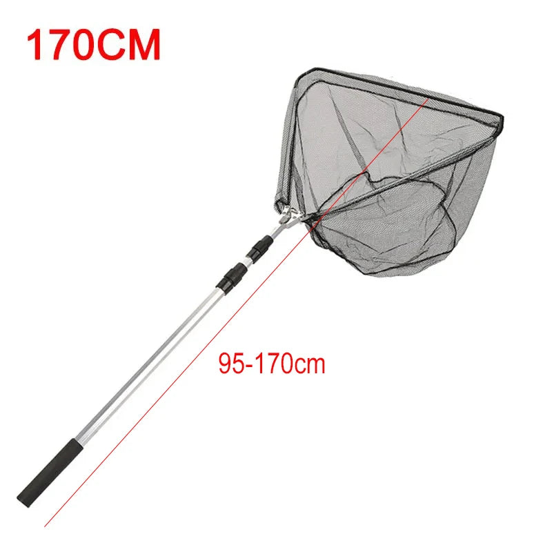 Aluminum Alloy Telescoping Fishing Net Foldable With Retractable Pole For Carp