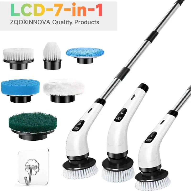Household Cordless Spin Scrubber Multipurpose Cleaning Brush  Kitchen Gadgets Hair Brushes Bathroom Broom Toilet Electric Mops