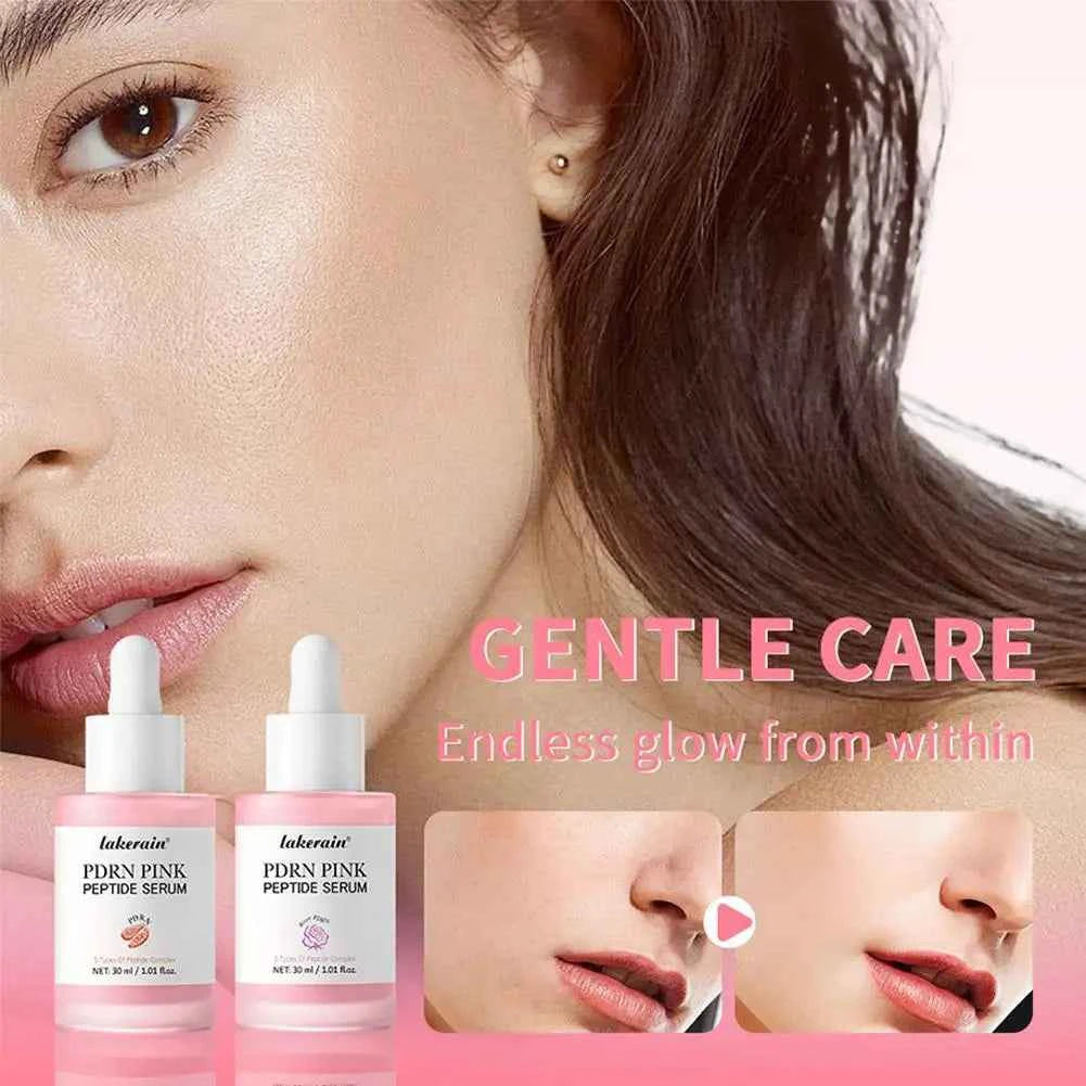 PDRN Pink Peptide Serum, Pink Glow Serum, Peptide Niacinamide Hydrating  Moisturizing Firming,Uneven Skin Tone,Korean Skin Care