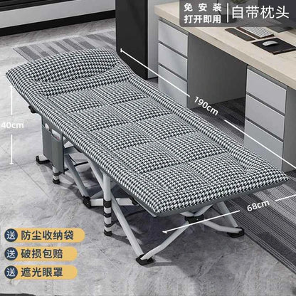 Camping Cot Comfortable with Pad  Portable Folding Bed for Sleeping Single Supports Travel Office Garden Beds  складная кровать