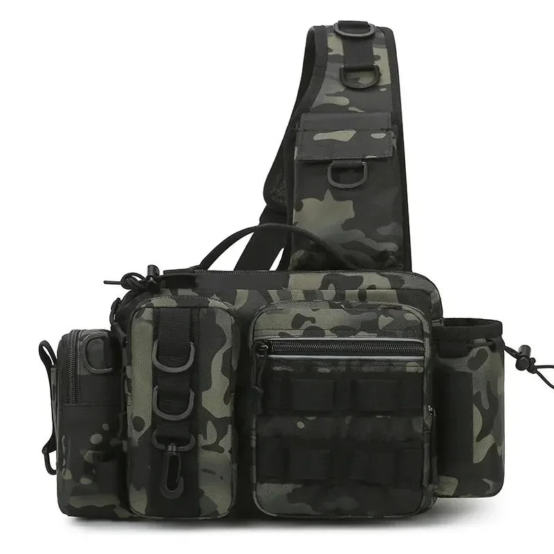 Fly Fishing Tackle Backpack With Rod Holder Lure Box Gear Storage Bag