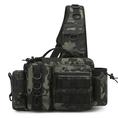 Fly Fishing Tackle Backpack With Rod Holder Lure Box Gear Storage Bag