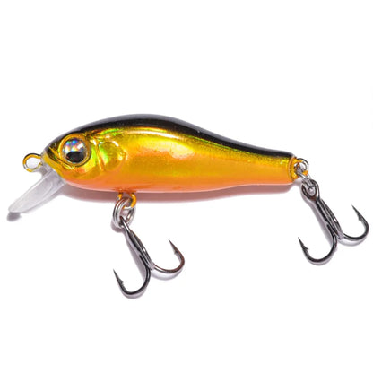 Luya Bait Boxed Minnow Lure One Piece Diving Floating Freshwater 2.2g Black