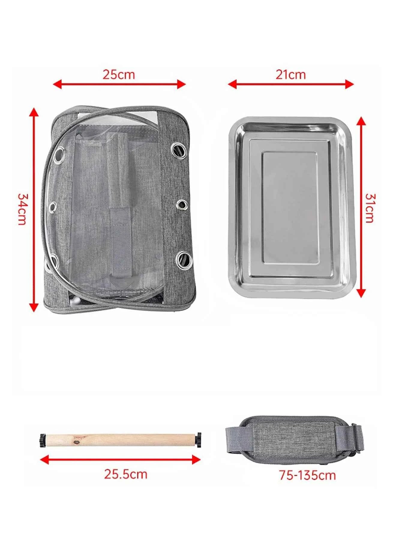 Foldable Portable Pet Backpack Carrier With Transparent Window For Small Pets