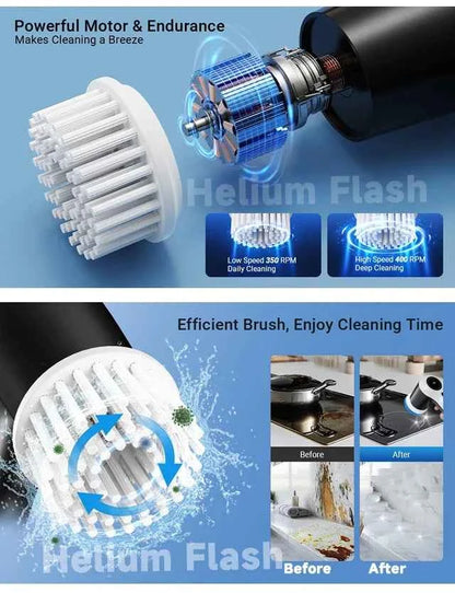 Household Cordless Spin Scrubber Multipurpose Cleaning Brush  Kitchen Gadgets Hair Brushes Bathroom Broom Toilet Electric Mops