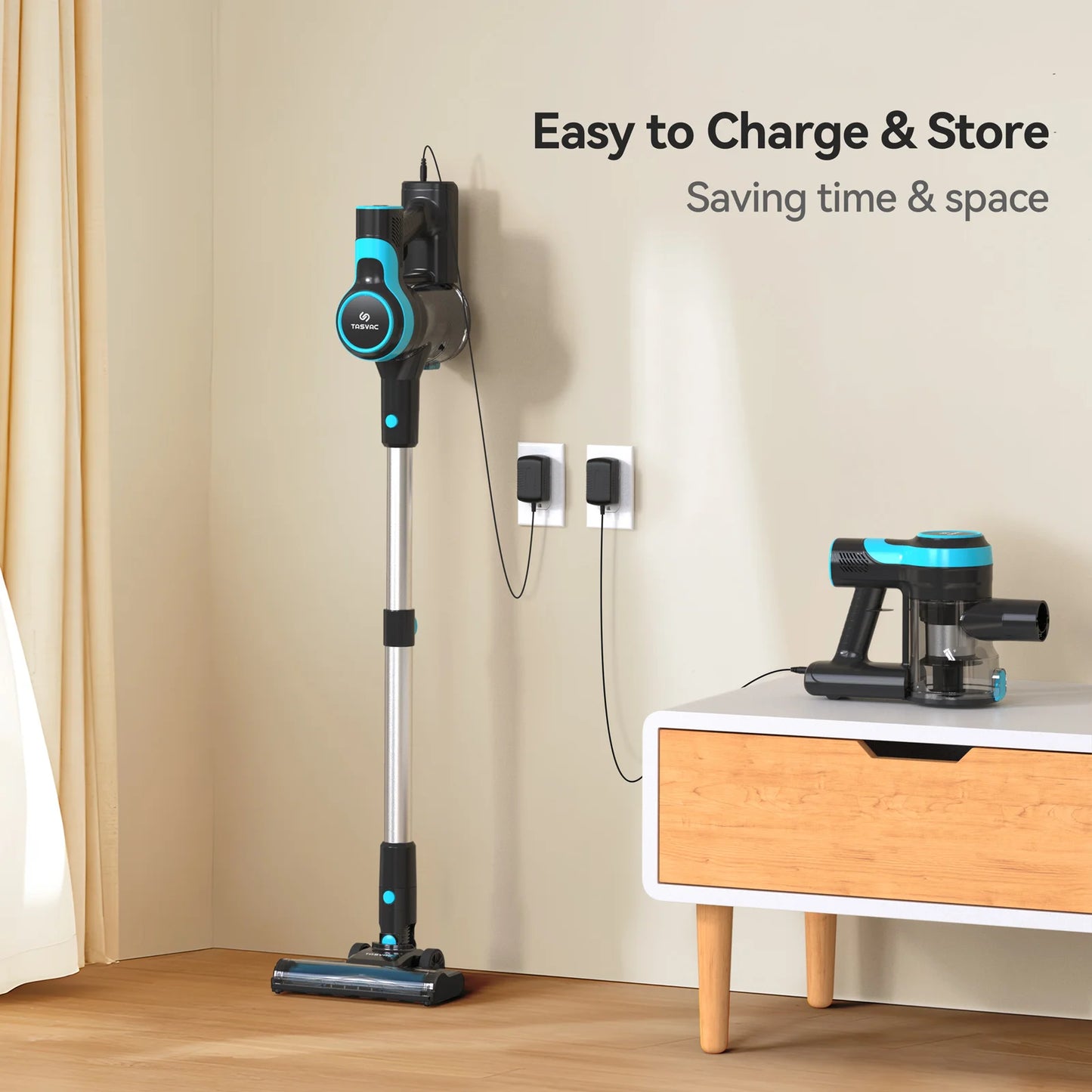 V600 Cordless Vacuum Cleaner, 28Kpa Brushless Stick Vacuum, Rechargeable Battery, 3 Modes