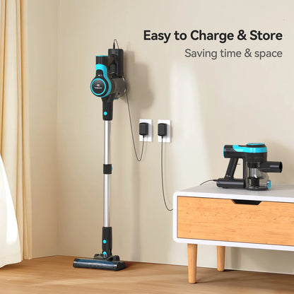 V600 Cordless Vacuum Cleaner, 28Kpa Brushless Stick Vacuum, Rechargeable Battery, 3 Modes