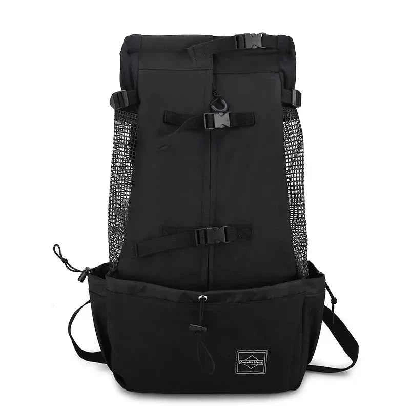 Breathable Adjustable Washable Pet Backpack Carrier For Medium Dogs Polyester