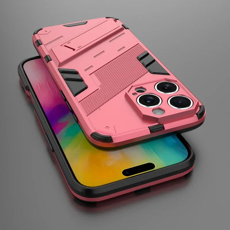 Armor Shockproof Protective Magnetic Holder Case For iPhone 16 Pro Max 15 14 12 13 11 Pro Max 15 14 16 Plus 13 12 Mini Cover