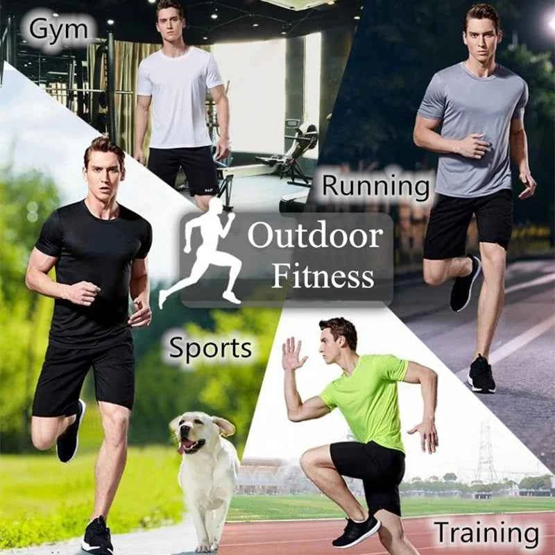 Men's Quick Dry Short Sleeve Gym Tee Moisture Wicking Round Neck Lightweight