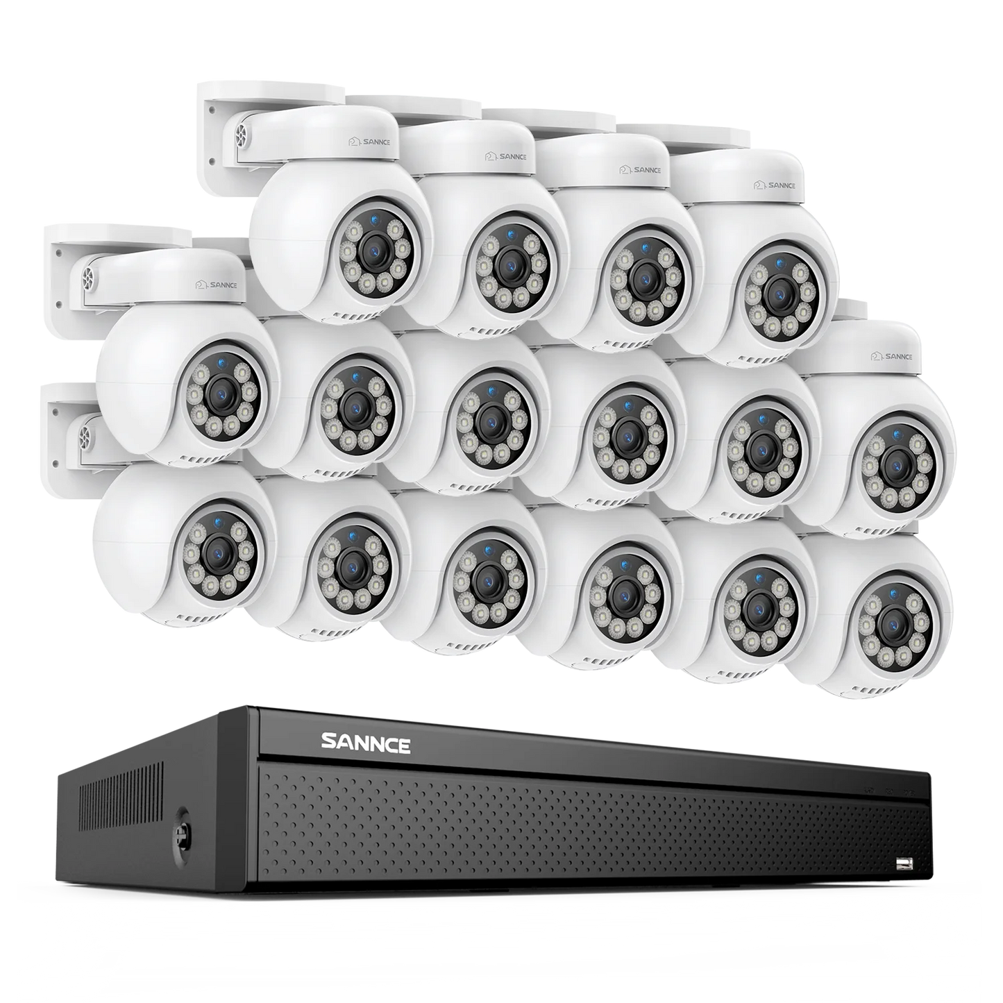 SANNCE 4K UHD 8MP POE Security Camera System 16 Channel NVR Outdoor IP Cameras