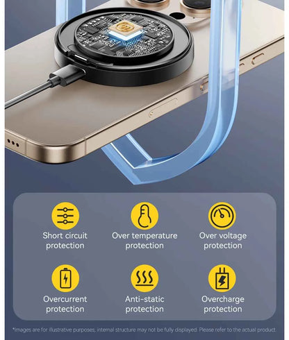 Essager Magnetic Wireless Charger With Holder 15W Fast Charge For iPhone 14 Pro