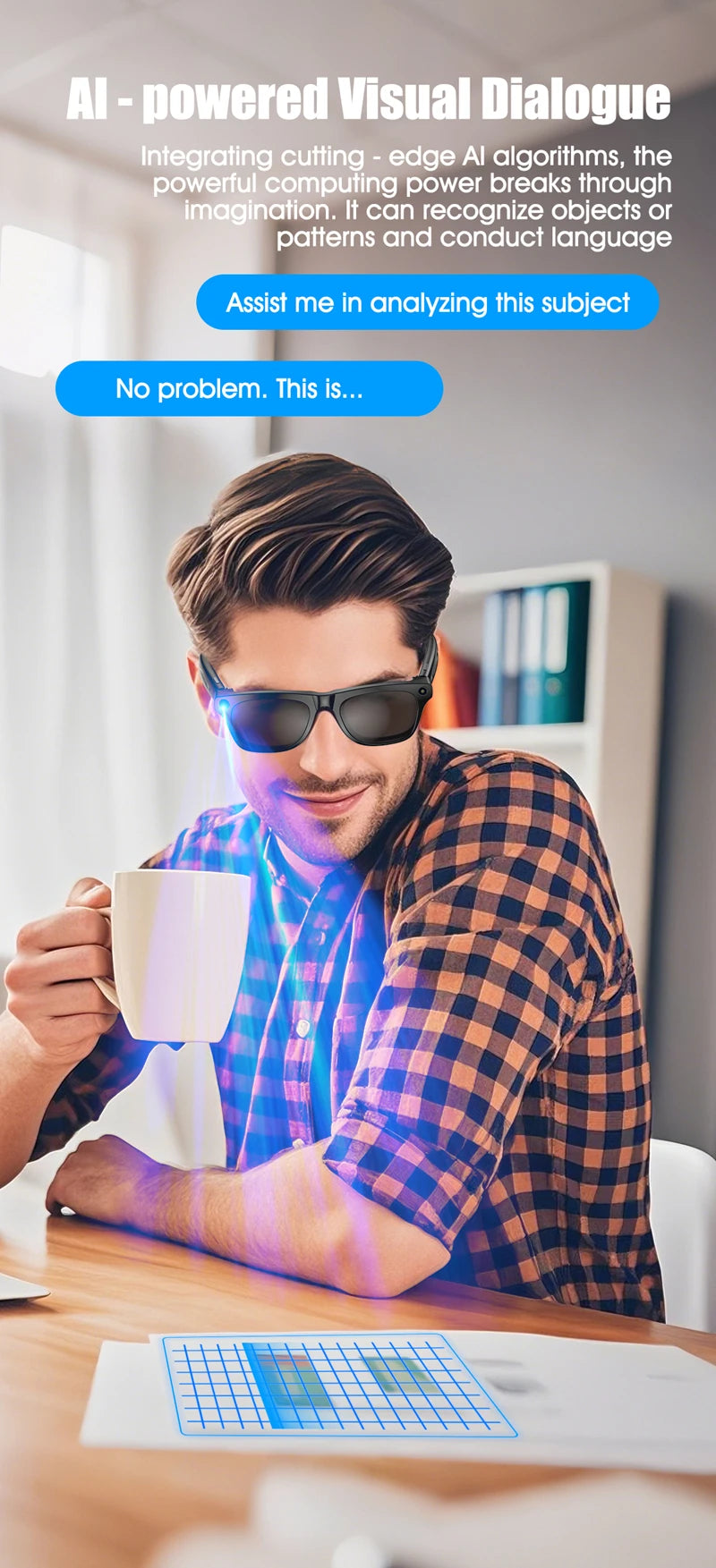 For Xiaomi 4K AI Smart Glasses Chat GPT HD Camera Bluetooth Call Voice Assistant Music Player Translate Photochromic Glasses