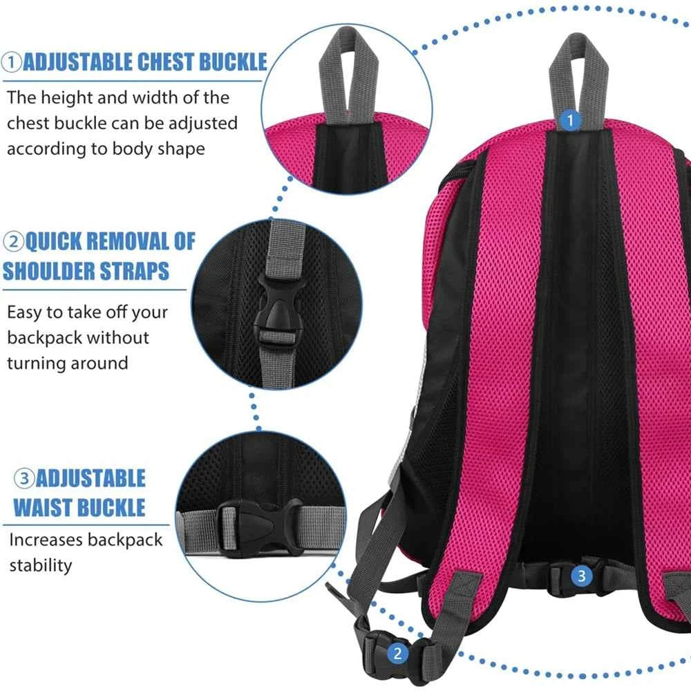 Dog Backpack Carrier Travel Bag Breathable Reflective Strips For Hiking