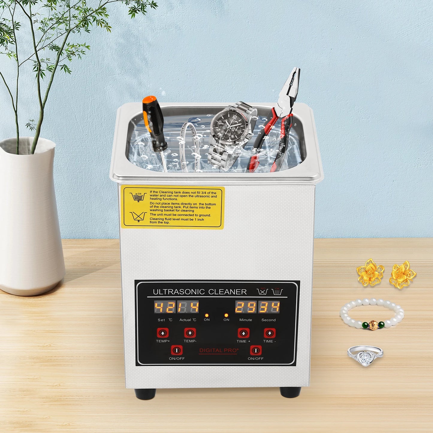 2L Ultrasonic Cleaner, Ultrasonic Cleaning Machine, Ultrasonic Cleaner 40khz AC200-240V used in homes, laboratories