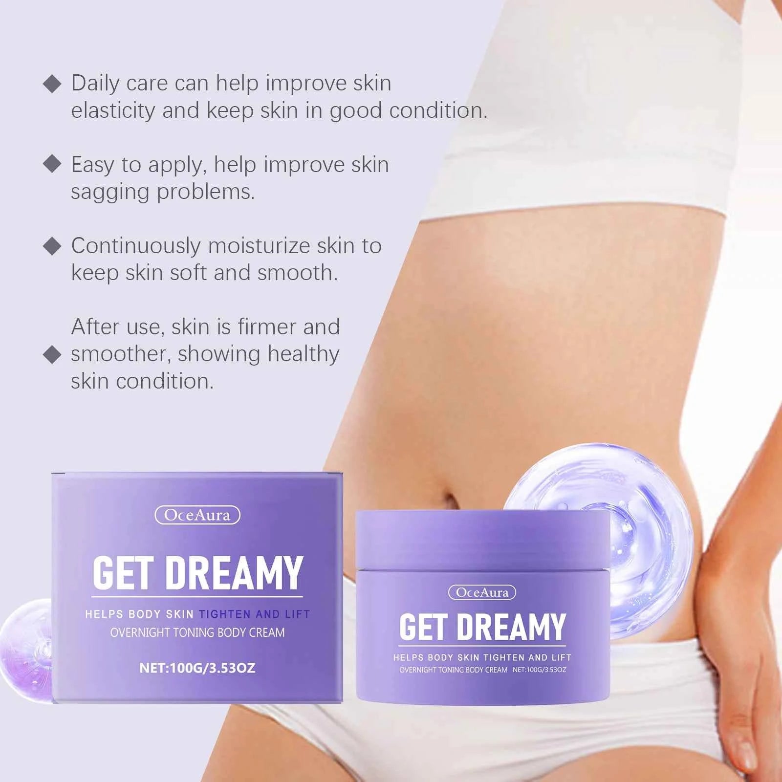 OceAura Dreamy Body Firming Cream 100ml Moisturizing Skin Care Anti Wrinkle