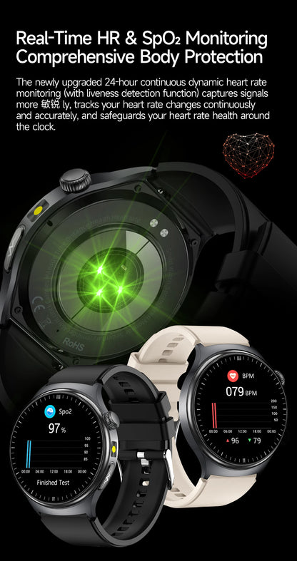 2026 New upgrade Health Check Smart Watch ECG Blood Lipid Uric Acid Body Fat BP Sport Waterproof HD Call Smart Watch Man Women