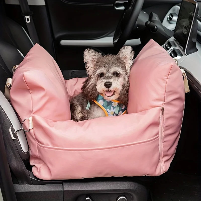 Winter Waterproof Luxury Dog Car Seat Pet Beds Comfortable Puppy Dog Bed Soft Travel Pet Car Seat with Safety Buckle