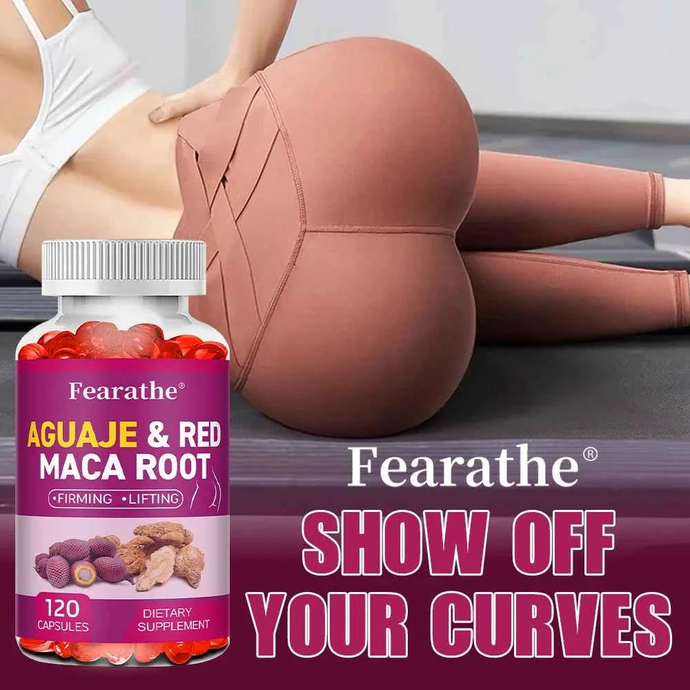 Aguaje Red Maca Root Extract For Buttocks Firming And Immune Health 120 Capsules