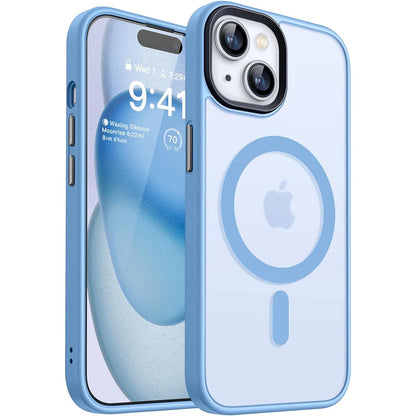 Magsafe Magnetic Luxury Armor Shockproof Case For iPhone 16 15 14 13 12 11 Pro Max Plus Wireless Charge Cover Matte Translucent