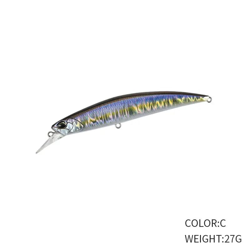 27g 110mm Sinking Minnow Fishing Lure Long Casting for Saltwater and Freshwater