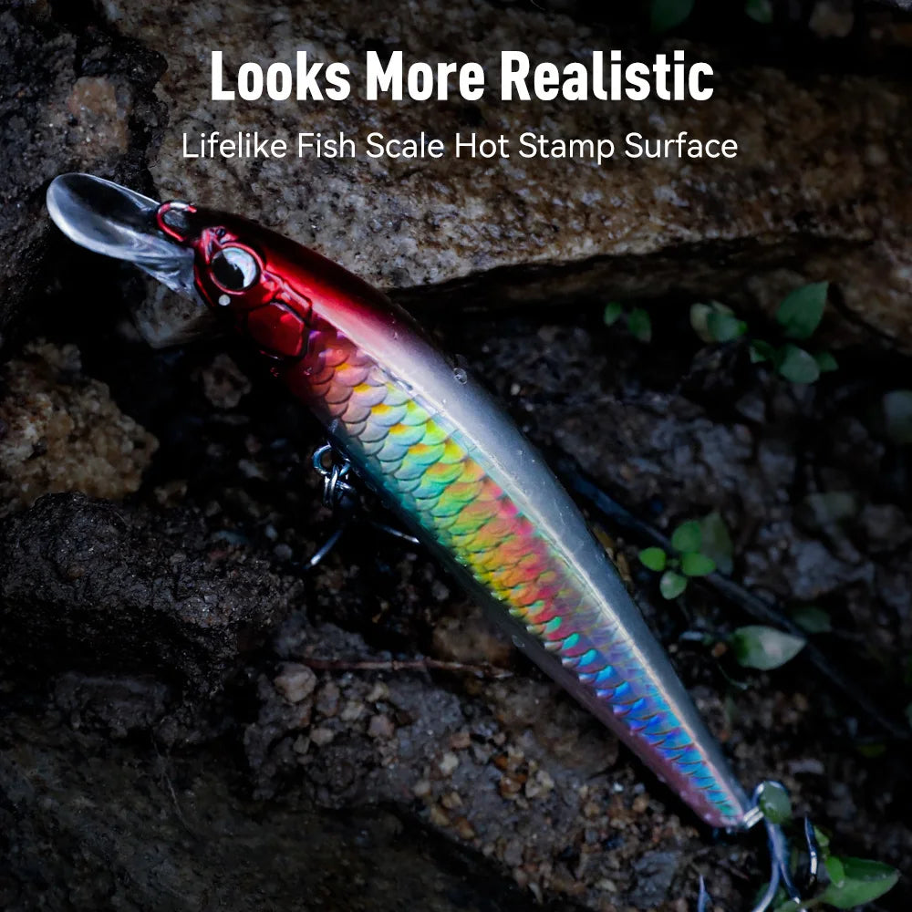 Kingdom Kingart II Minnow Sinking Long Throw Lure 70mm 90mm 110mm Bass