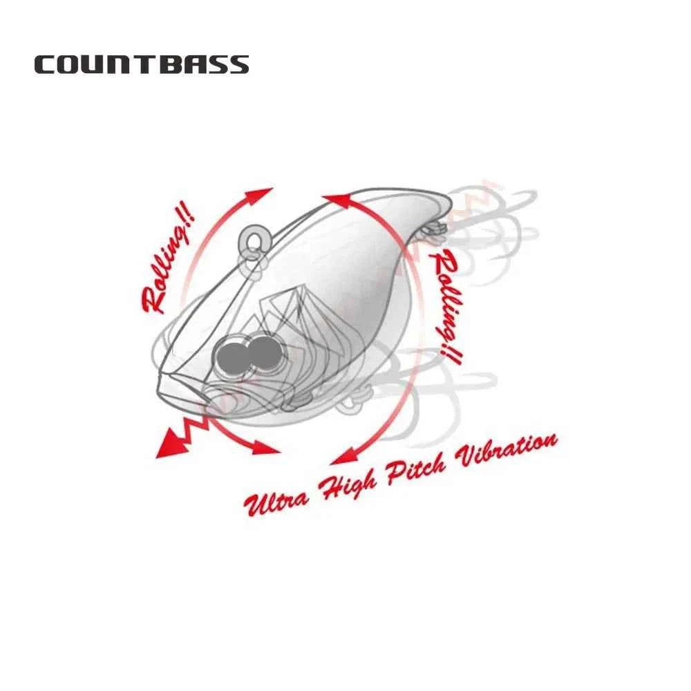 CountBass 55mm 13.5g Lipless Crankbait Vibration Rattling Hard Body Fishing Lure