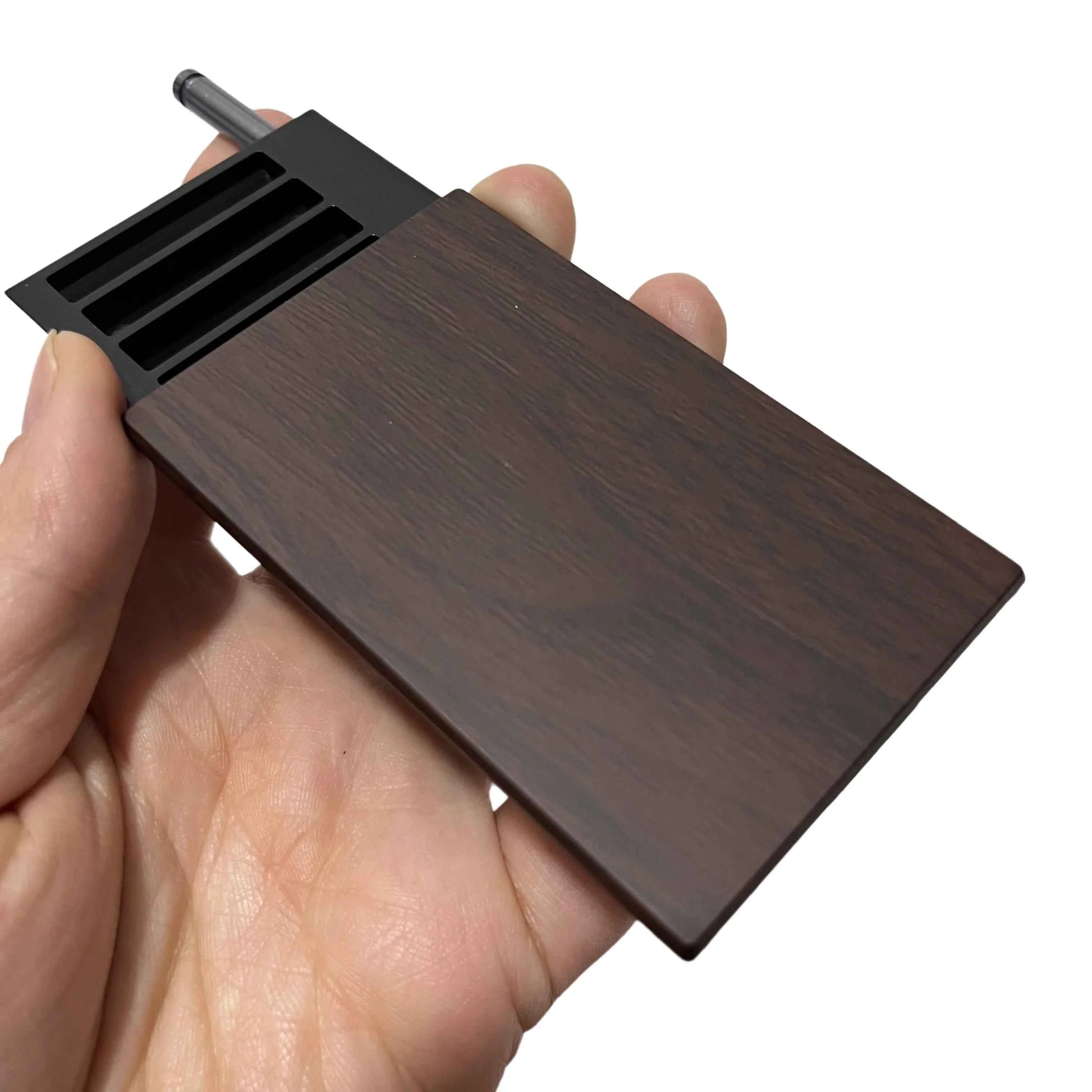 Acrylic Smoking Storage Box With Slide Lid Aluminum Straw Portable Tobacco Case
