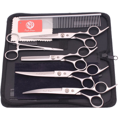 Dog Grooming Scissors Purple Dragon 6" 7" Stainless Pet Beauty Scissors Cutting Scissors Thinning Shears Curved Scissors Z3001