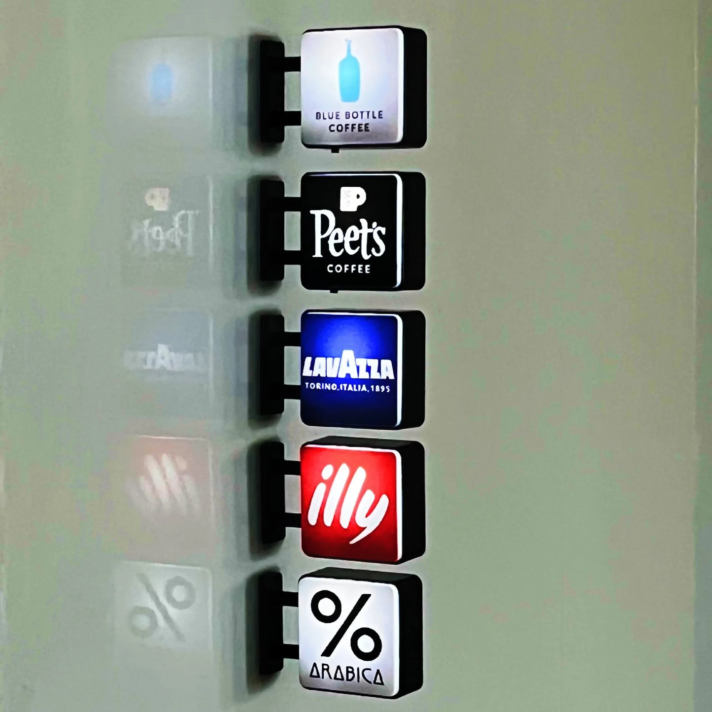 Coffee Shop Magnetic Fridge Sticker | Luminous Light Box Style – Convenience Store Sign Vibe, Creative Home Decor