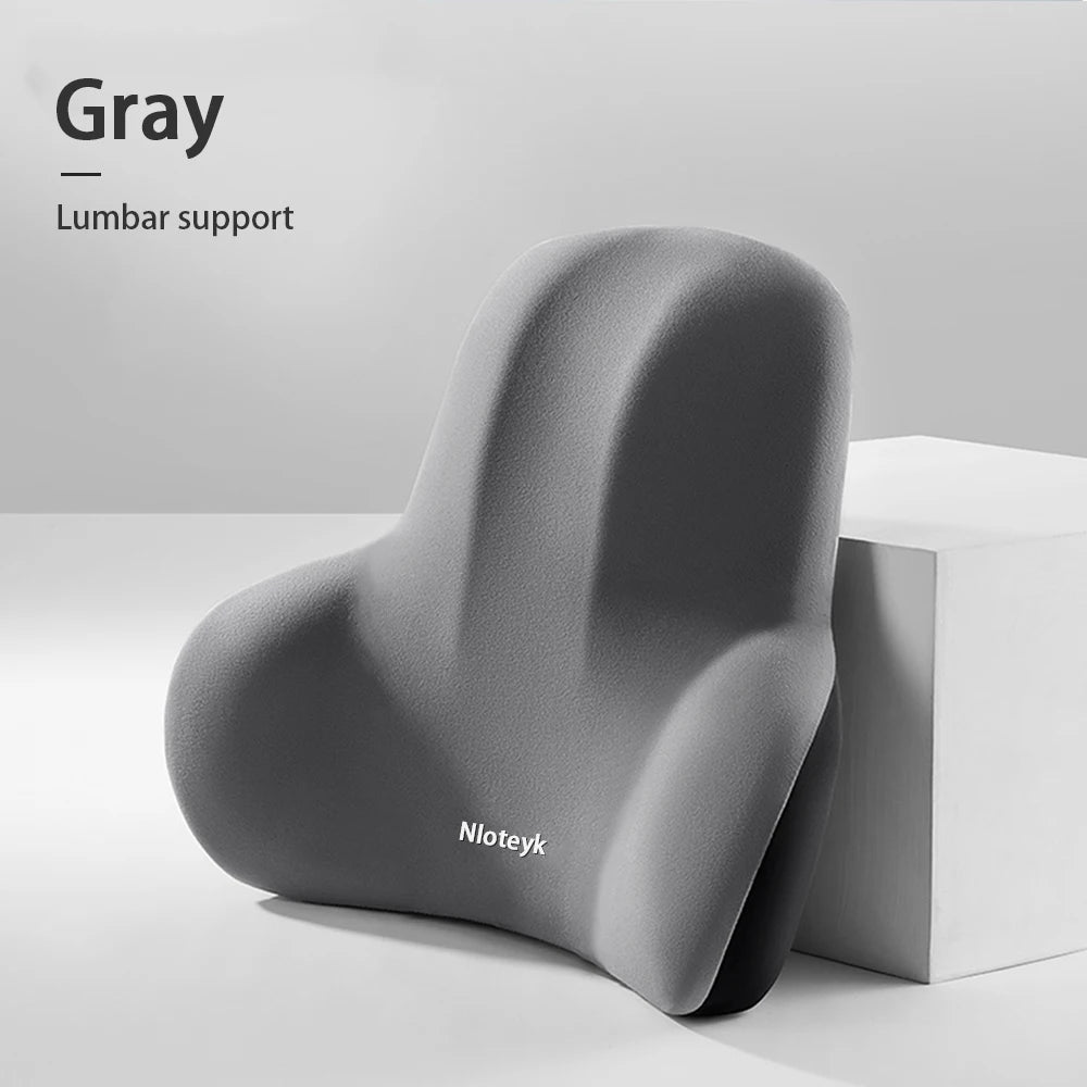 Car Neck Pillow Memory Foam Protection Lumbar Backrest Cushion Lumbar Cushion Car Headrest Seat Travel Interior Accessorie