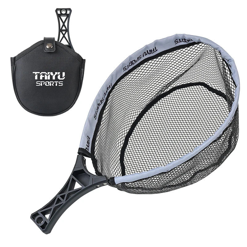 Taiyu Folding Small Fishing Net With Bag ABS Grip Integrated Hook Adhesive Net