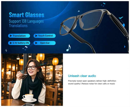 Giinova AI Translation Smart Glasses Real Time 160 Languages Photochromic Lenses
