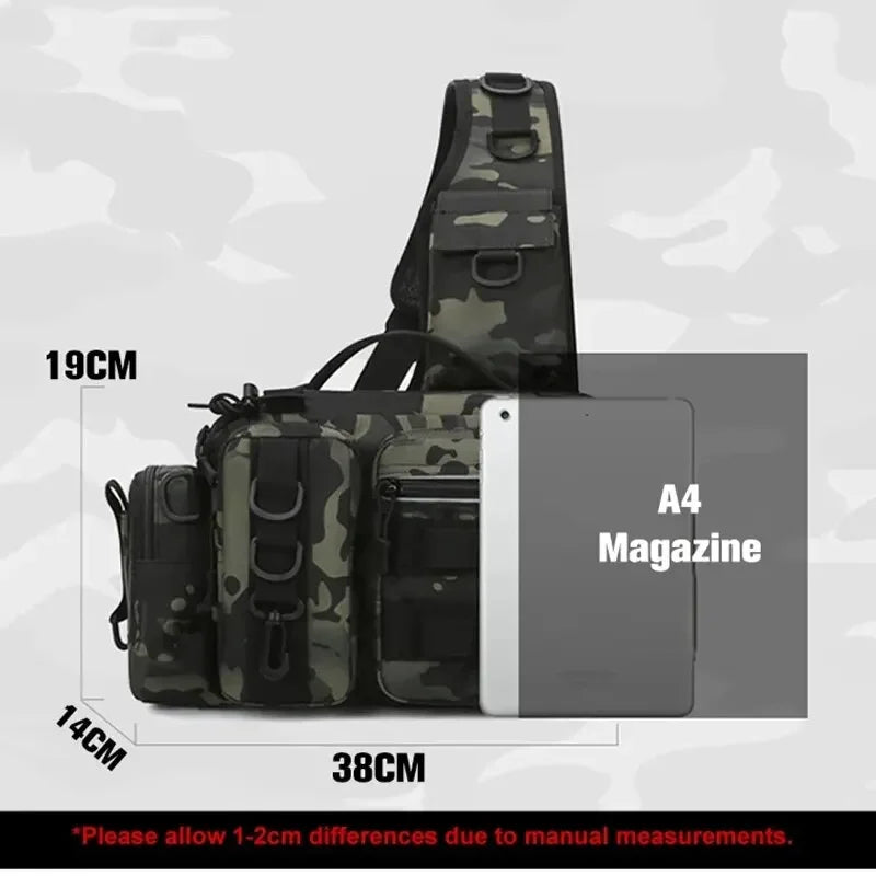 Fly Fishing Tackle Backpack With Rod Holder Lure Box Gear Storage Bag