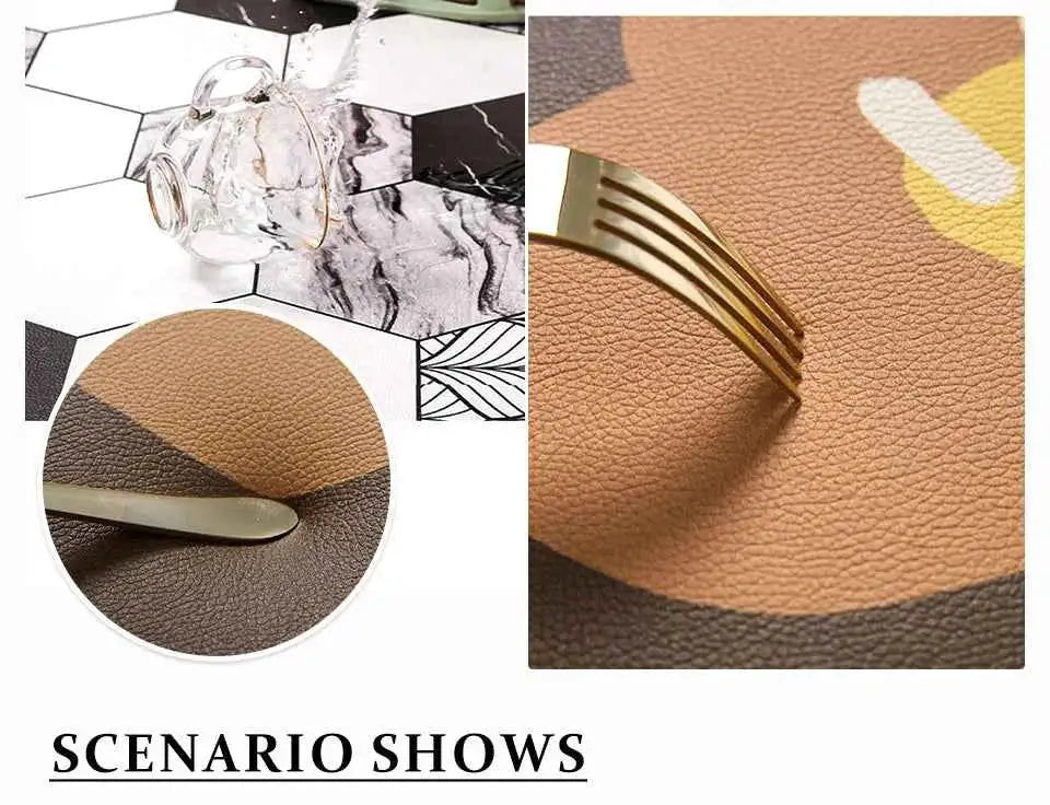 Pvc Kitchen Carpet Non-slip Oil-proof Rug Waterproof Leather Floor Mat Modern Long Strip Carpets Alfombra De Cocina 주방 미끄럼 방지 카펫