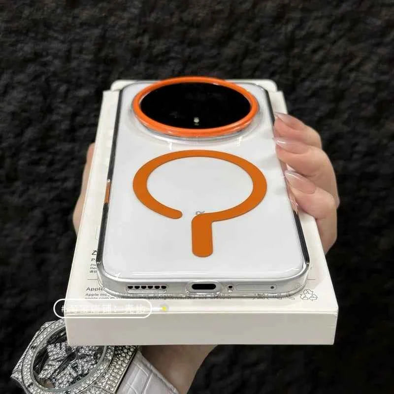 For Honor Magic 8 Pro Case MagSafe Magnetic Transparent Hard Phone Back Cover For Mgaic8 8Pro 5G Slim Shell Bumper